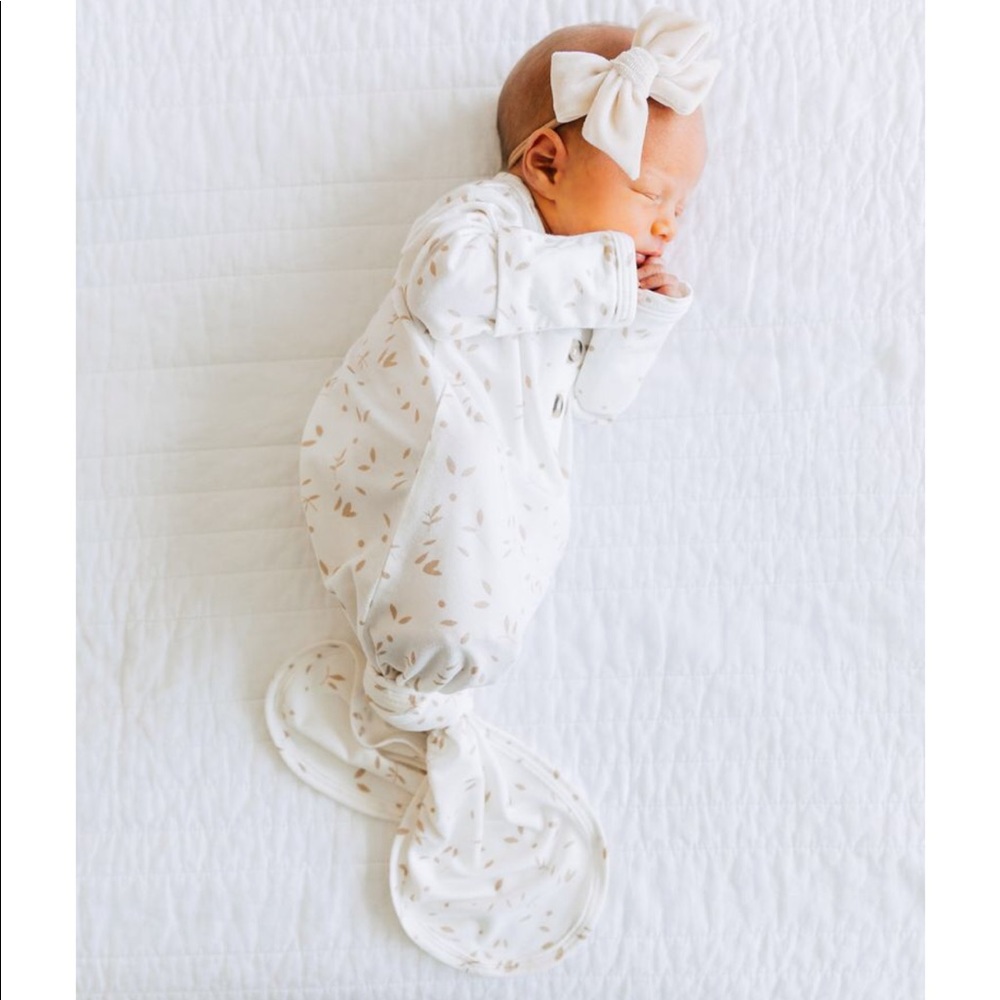 Lou Lou and company willow knotted baby gown